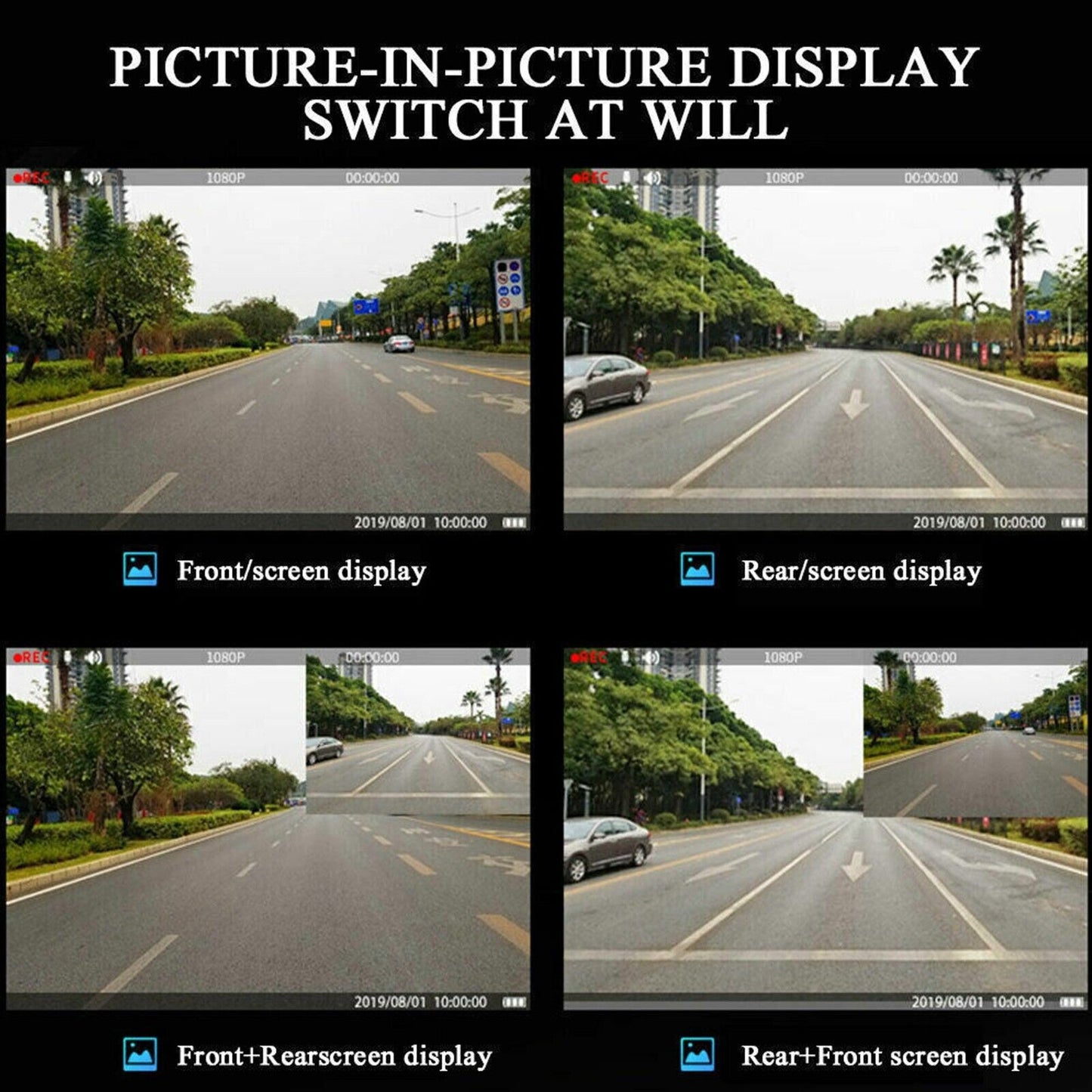 ⏳Time-limited Special⏰Touchscreen Dash Cam with Rearview Camera【Free shipping】