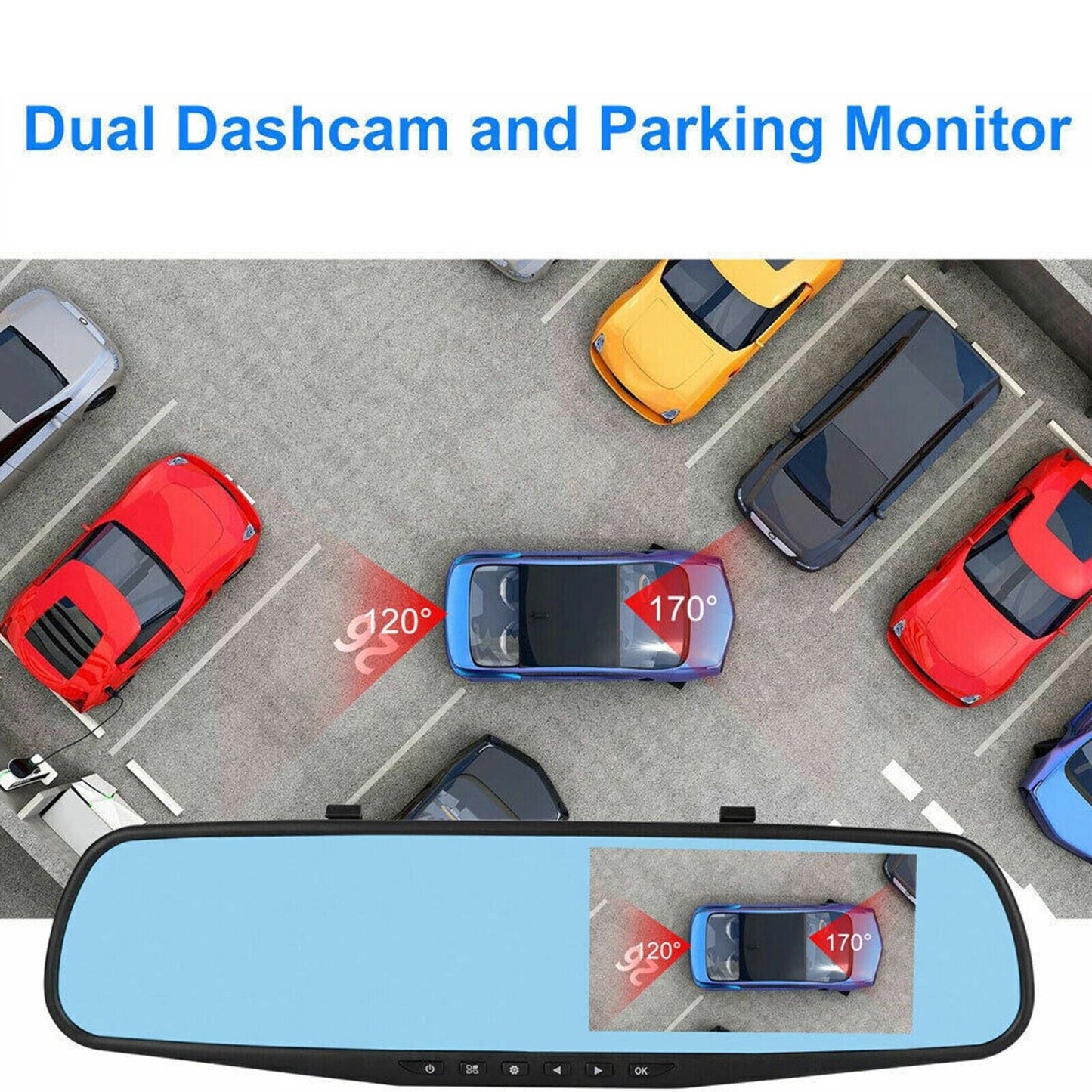 ⏳Time-limited Special⏰Touchscreen Dash Cam with Rearview Camera【Free shipping】