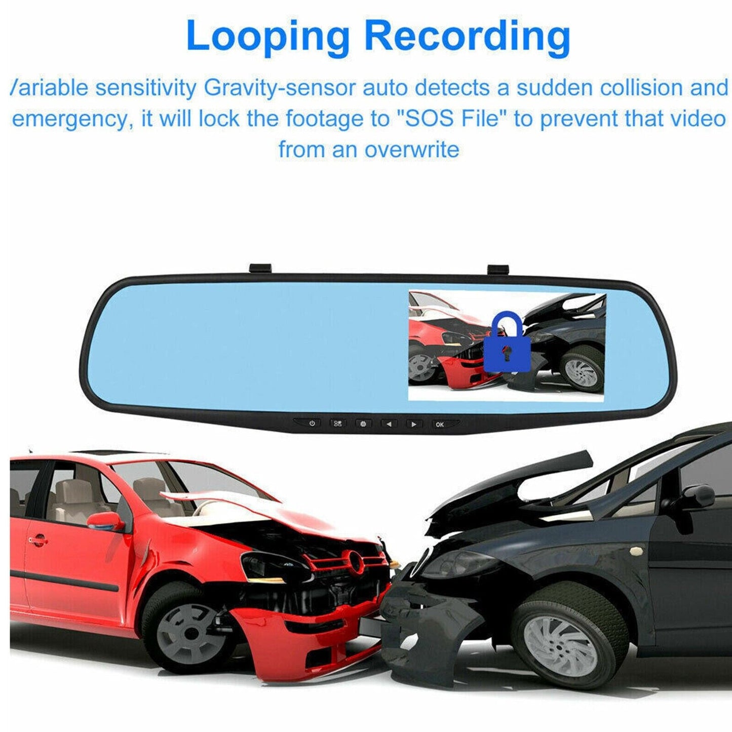 ⏳Time-limited Special⏰Touchscreen Dash Cam with Rearview Camera【Free shipping】