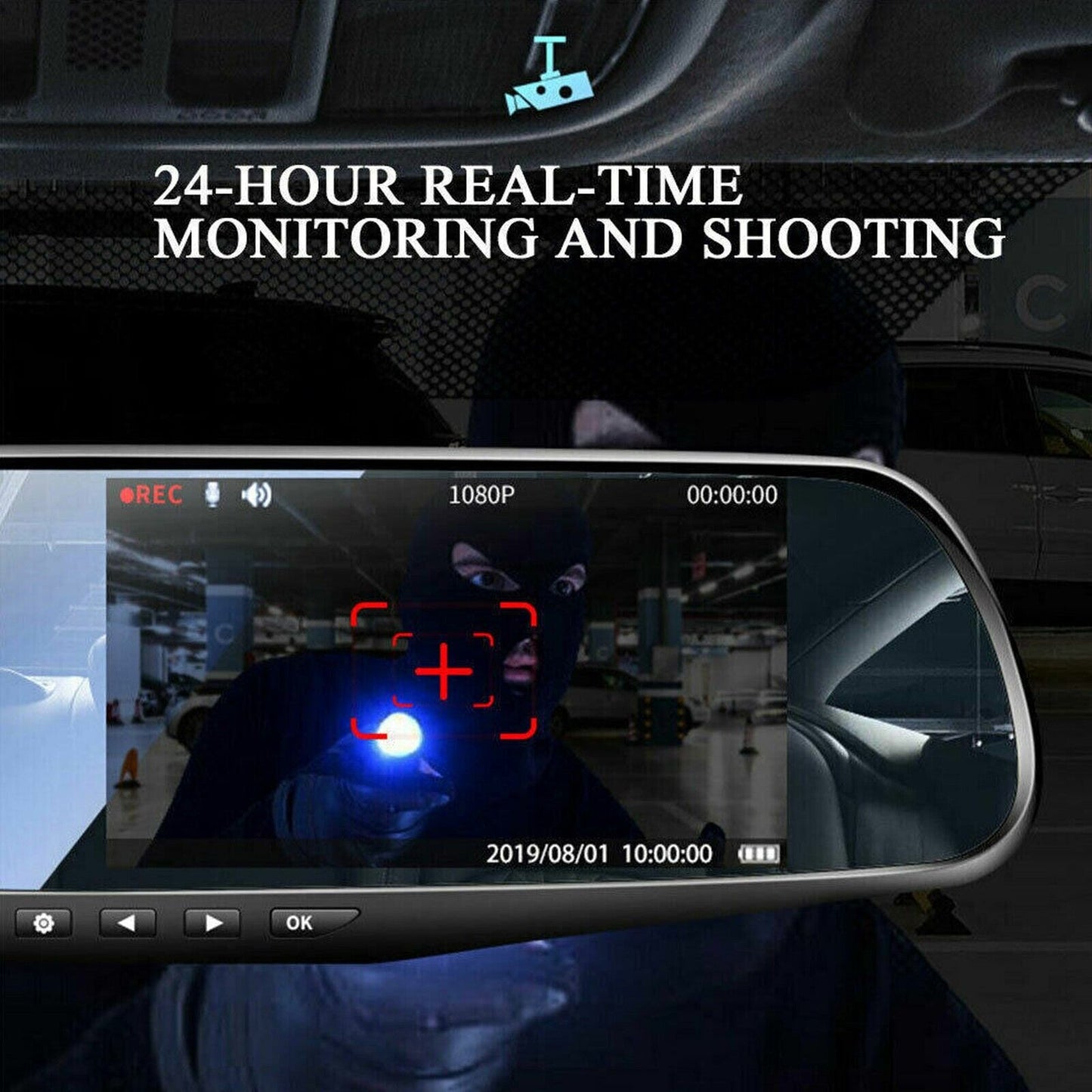 ⏳Time-limited Special⏰Touchscreen Dash Cam with Rearview Camera【Free shipping】