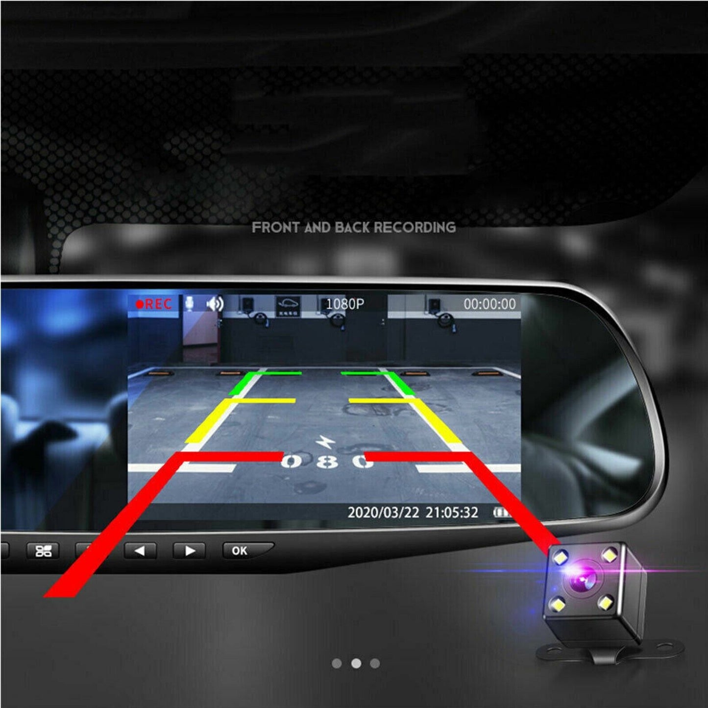 ⏳Time-limited Special⏰Touchscreen Dash Cam with Rearview Camera【Free shipping】